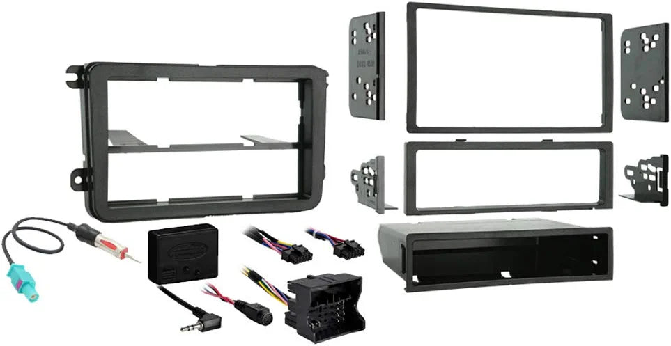 Compatible with Volkswagen Passat 2006 - 2015 Single or Double DIN Stereo Radio Install Dash Kit