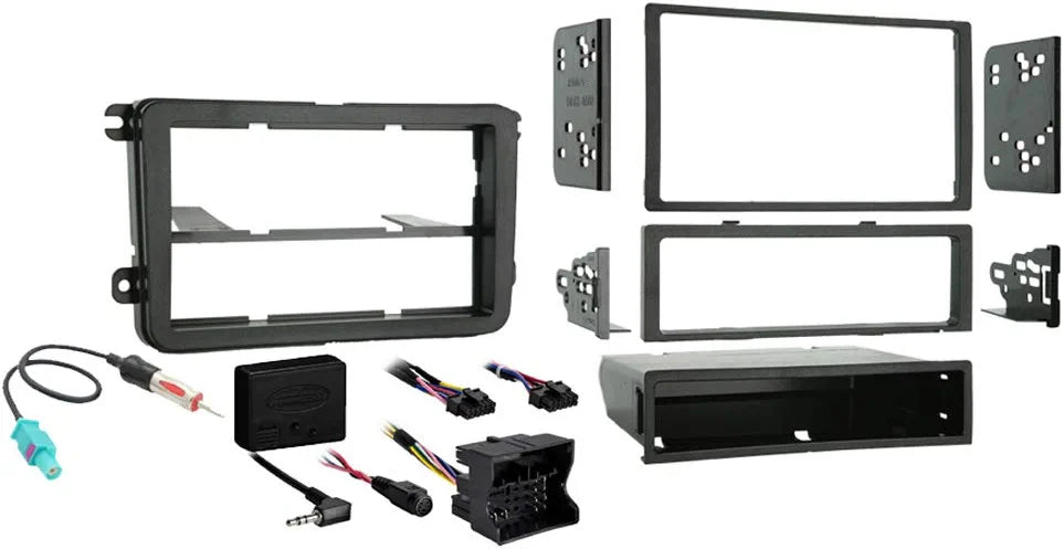 Compatible with Volkswagen Golf & R 2010 - 2014 Single or Double DIN Stereo Radio Install Dash Kit