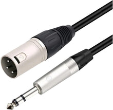 Load image into Gallery viewer, MR DJ USA CQSXM50 50' Pro PA DJ Karaoke XLR Male to 1/4" TRS Stereo Male Plug Audio Balanced Microphone Cable