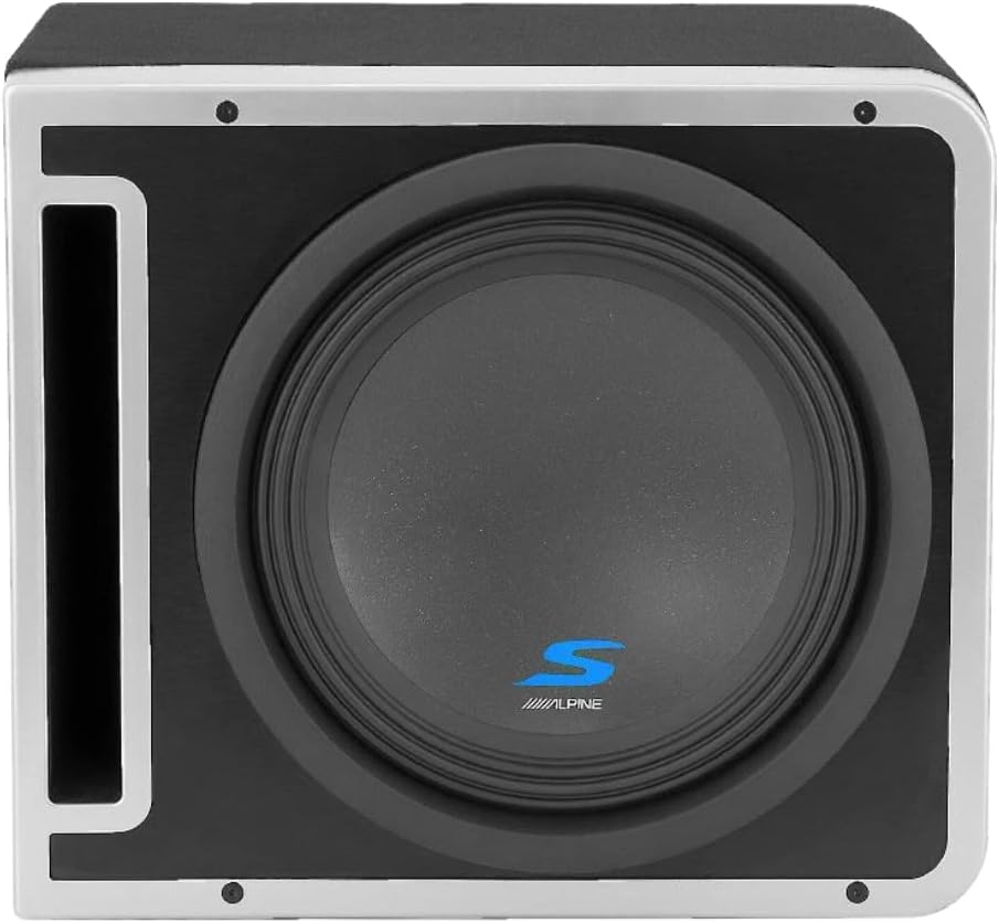 Alpine S2-SB10V x2 Loaded 10" 600w S-W10D4 Subwoofers + Ported Sub Enclosure Box