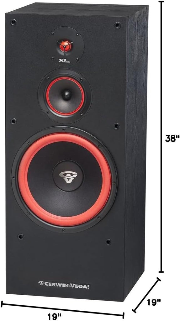 2 CERWIN VEGA SL-12 12" 3-Way 300 Watts Floor Standing Tower Speaker