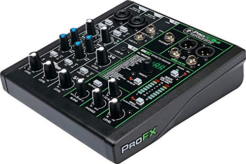 Mackie ProFX6v3 6-Channel Mixer with USB and Effects + Pair of XLR Cable + Magnet Phone Holder Bundle