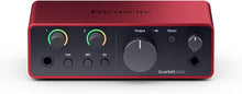 Load image into Gallery viewer, Focusrite SCARLETT SOLO 4th Gen 192kHz USB Audio Interface + 6' XLR Cable