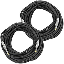 Load image into Gallery viewer, 2 Pack PRO Audio 12 GA Gauge 1/4 to 1/4 Mono PA DJ Speaker Cable Wire 50 ft Foot