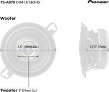 Load image into Gallery viewer, PIONEER TS-A879 3-1/2" 2-Way Speakers, Black