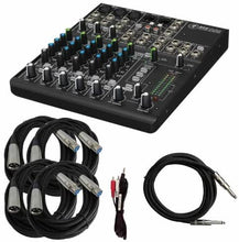 Load image into Gallery viewer, Mackie 802VLZ4 8 Channel Ultra-Compact Analog Mixer with MR DJ Cables Bundle
