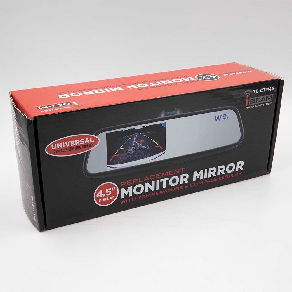 iBeam TE-CTM45 4.5" Compass/Temp Mirror Monitor