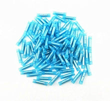 Load image into Gallery viewer, Nylon 16-14 AWG Wire Connectors Electrical Crimp Butt Connector Fully Insulated Splice Wire Terminals Blue