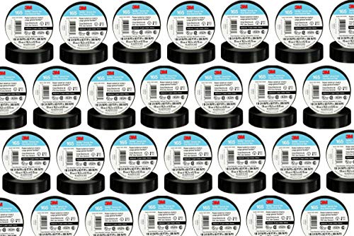 100 FRESH BOX OF 3M Temflex 1700 165 Black 3/4" x 60' General Use Vinyl Electrical Tape