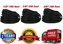 Load image into Gallery viewer, Absolute 300' 3 Rolls 1/4", 3/8", 1/2" (100' Each) Black Split Loom Split Wire Loom Polyethylene Conduit Corrugated Plastic Tubing Sleeve
