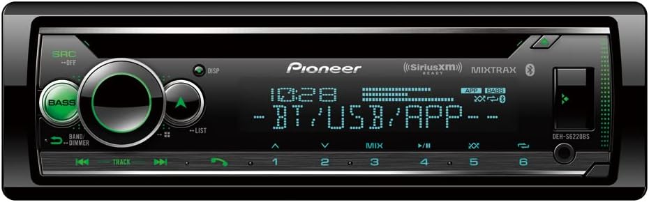 Pioneer DEH-S6220BS 1-DIN In-Dash CD/DM Bluetooth & Dash Kit Fit 1990-94 Mitsubishi