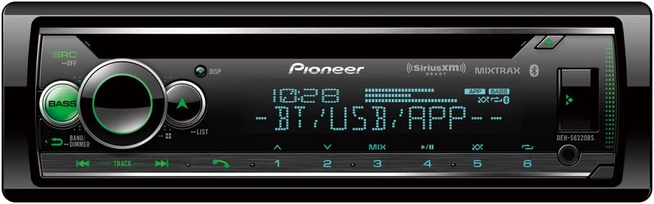 Pioneer DEH-S6220BS 1-DIN In-Dash CD/DM Bluetooth & magnetic phone holder