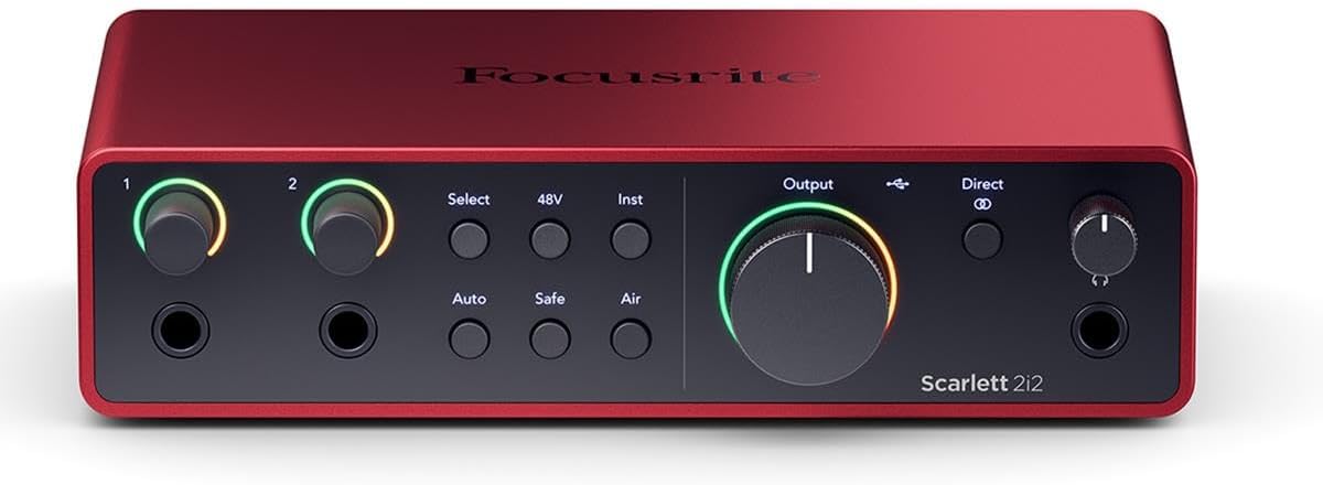 Focusrite Scarlett Solo 4th Gen 2x2 USB Audio Interface With Single Microphone Preamp