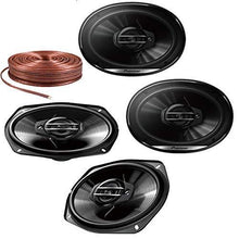 Load image into Gallery viewer, 4 Pioneer TS-G6930F 6"x9" 800 Watts 3-Way Coaxial Car Speakers and Absolute SW16G50 50' 16 Gauge Speaker Wire