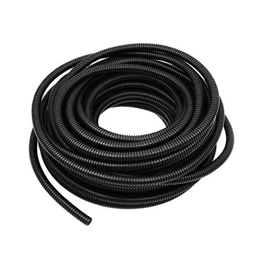 1/4" Black Split Loom Wire Hose Flexible Tubing Wire Cover Audio Stereo - (200' FT)