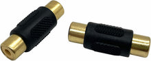 Load image into Gallery viewer, Absolute FF-100B-20 Gold RCA Female-to-Female Coupler Adapter 20 Pack