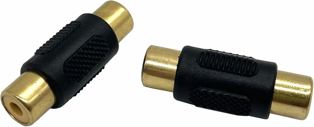 20 Pack Female & Male Gold RCA cable Cord Coupler Joiner barrel Connectors