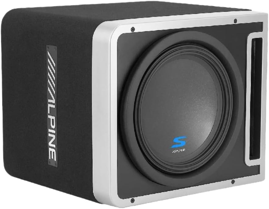 Alpine S2-SB10V x2 Loaded 10" 600w S-W10D4 Subwoofers + Ported Sub Enclosure Box