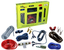 Load image into Gallery viewer, MK Audio KIT4 2000W Car Audio Marine Blue 4 Gauge Pro AMP Amplifier Power Wiring Kit