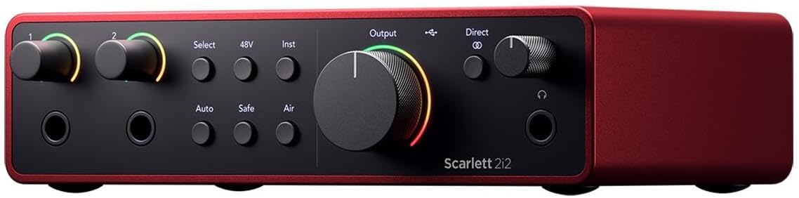 Focusrite Scarlett Solo 4th Gen 2x2 USB Audio Interface With Single Microphone Preamp