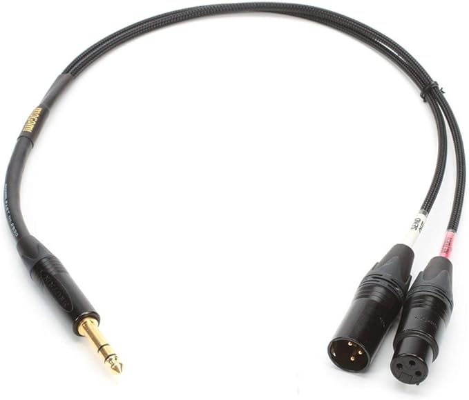 Mogami GOLD INSERT XLR-02 Gold Insert XLR Cable - 1/4-inch TRS Male to XLR Male/Female - 2 foot