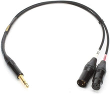 Load image into Gallery viewer, Mogami GOLD INSERT XLR-02 Gold Insert XLR Cable - 1/4-inch TRS Male to XLR Male/Female - 2 foot