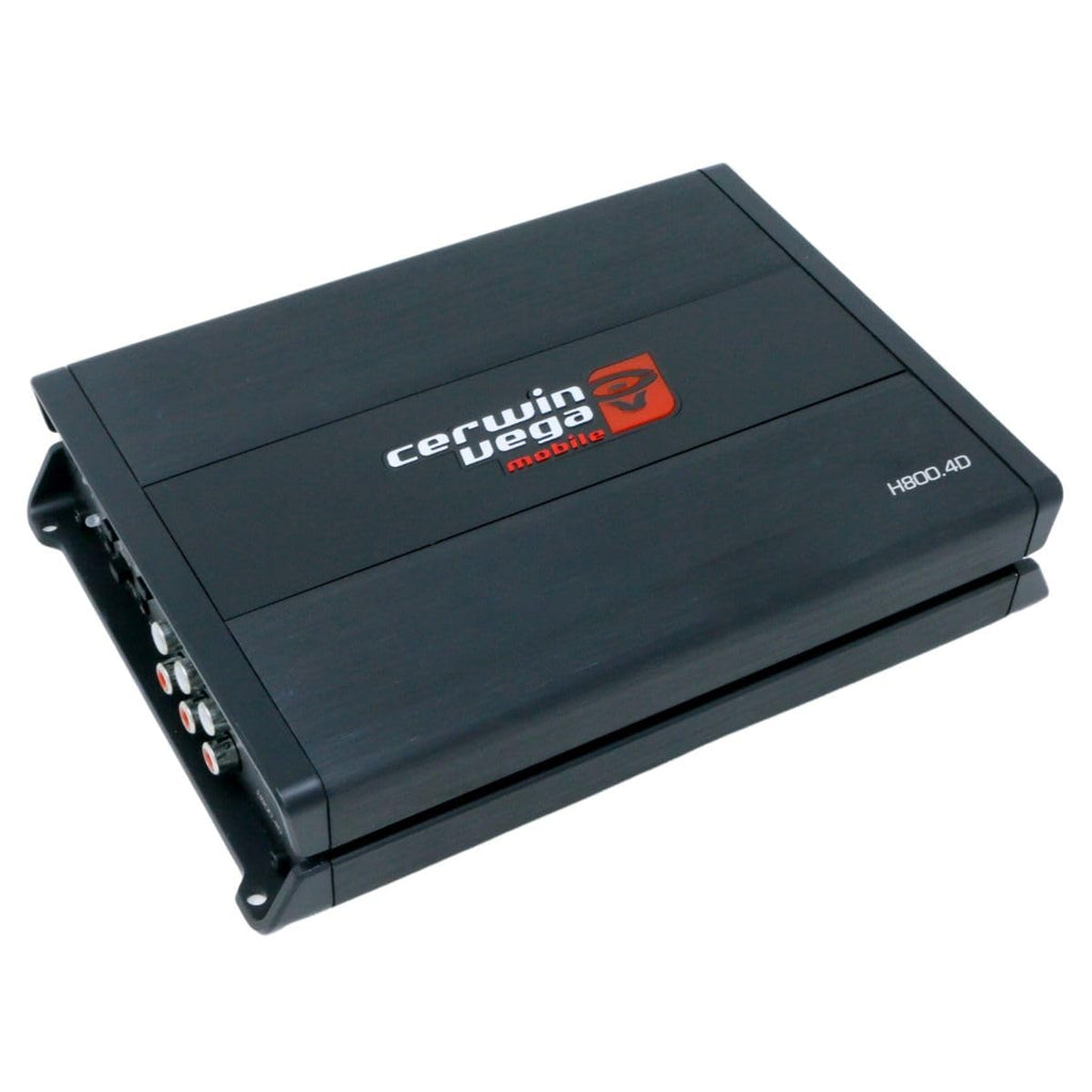 Cerwin Vega H800.4 HED Amplifier, 4 Channels, 1600W Max with 2 Pair H7694 HED Series 6.9'' 420W 4-Way Speakers