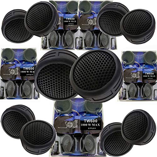 5 Pairs Absolute TW600 3000W Super High Frequency Mini Dome 1" Tweeters