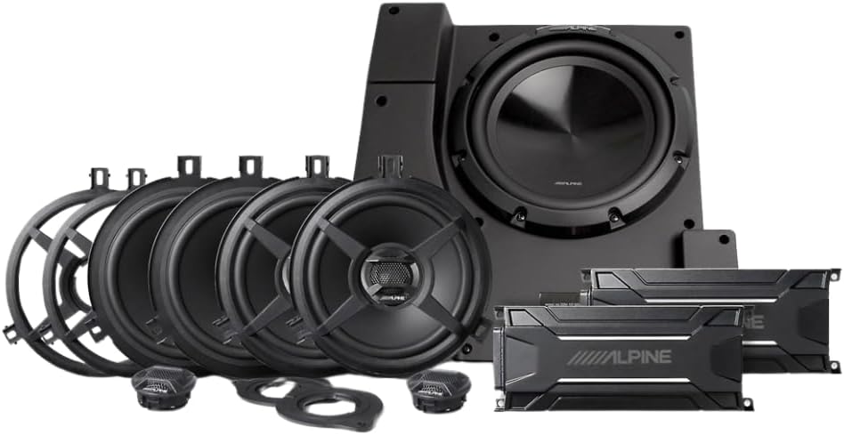 Alpine PSS-22WRA Fit Jeep Wrangler JK Unlimited Weather Resistant System Upgrade