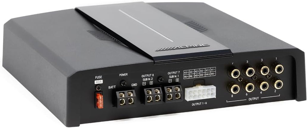 Alpine PXE-C80-88 900W RMS Class D PXE Series 8 Channel Car Amplifier with Automatic Sound Tuning