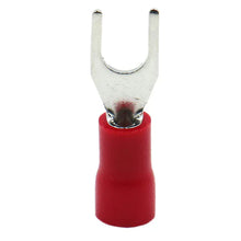 Load image into Gallery viewer, Absolute RS8-100 100PCS 18-22AWG #8 Red Insulated Fork Spade Wire Connector Electrical Crimp Terminal
