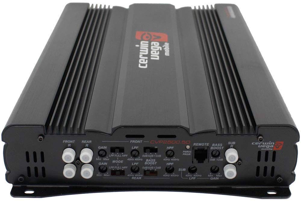 Cerwin Vega CVP2500.5D 2500W 5-Channel Car Audio Amplifier + 5 Channels Amp Kit