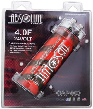 ABSOLUTE CAP400R 4 FARAD POWER CAR CAPACITOR (RED)