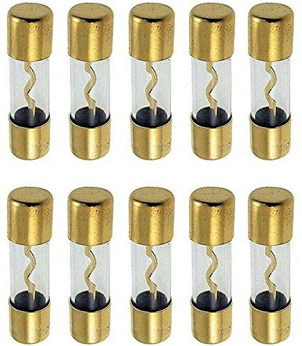MK Audio 10 AGU Fuse 50AMP 50 AMP AGU Fuse FUSES Gold Plated Inline Glass