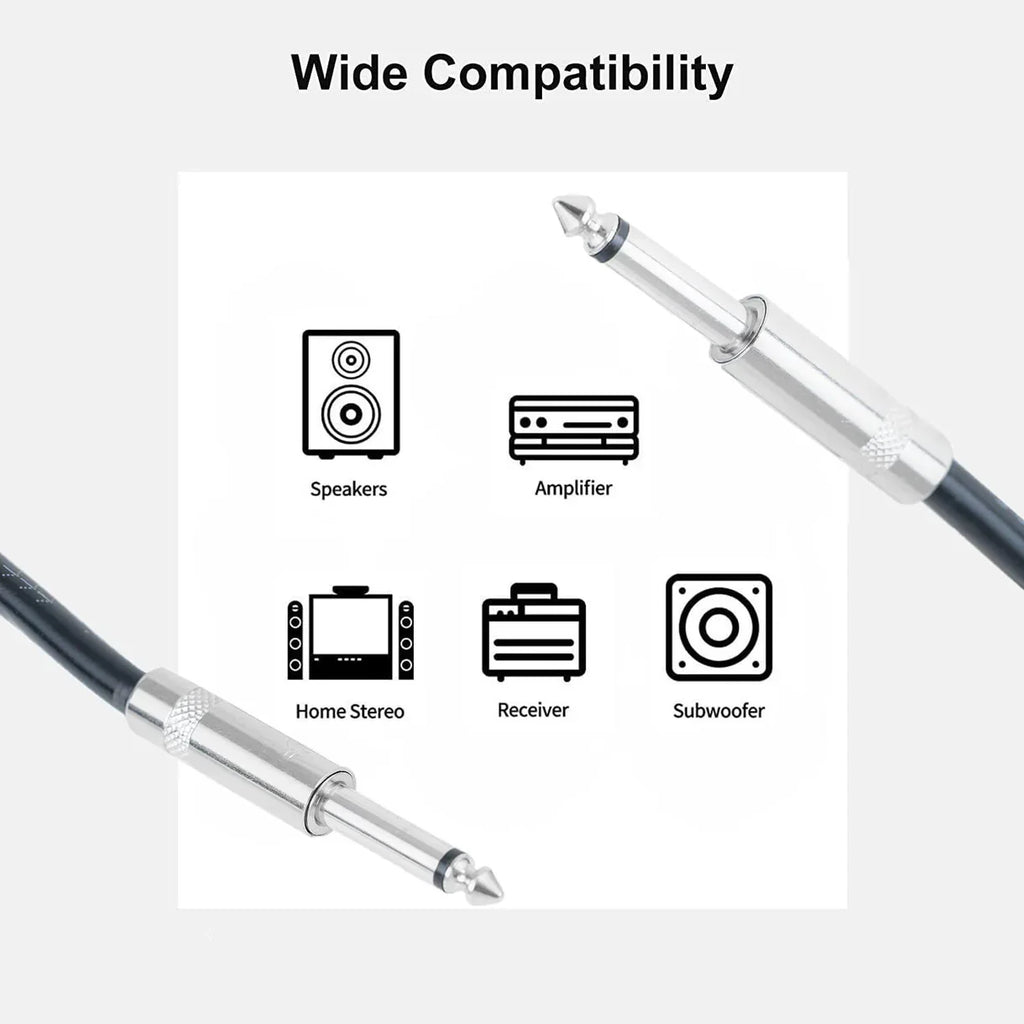 MR Truss MT SKJ-603 Speaker Cable Wire 1/4 in inch TS to Same 3 feet