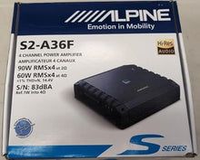 Load image into Gallery viewer, 4 ALPINE S2-S68 230W 6x8" 5x7" 2-Way Speaker + Alpine S2-A36F 4-Ch Amplifier + 4 Gauge Amp Kit