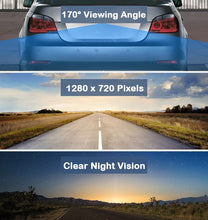 Load image into Gallery viewer, CAM121 Backup Camera Frame License Plate HD Night Vision Rear View 170° Angle Waterproof Compatible with Jensen Car Radio