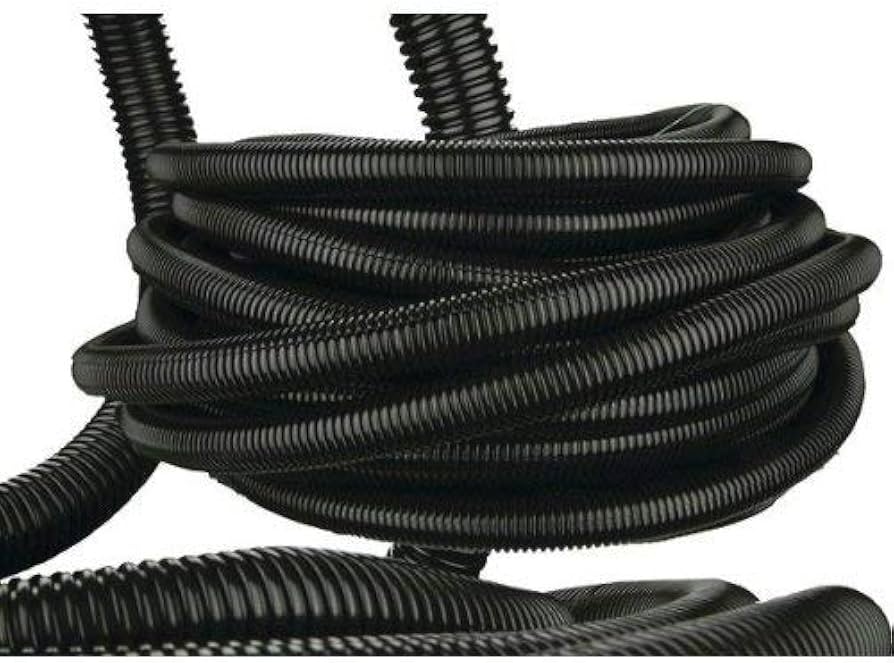 American Terminal 100 Feet 5/8" Split Wire Loom Conduit Polyethylene Tubing Black