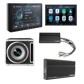 Alpine ILX-W670 KTA-200M Mono KTA-450 4Channel Amps S-SB12V 12