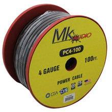 Load image into Gallery viewer, Mk Audio PC4-100BK 4 Gauge Spool Multi-Strand 100 Feet Power Wire Cable (Black)