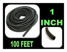 Load image into Gallery viewer, American Terminal New 100' Feet 1 Black Split Loom Wire Flexible Tubing Wire Cover Audio