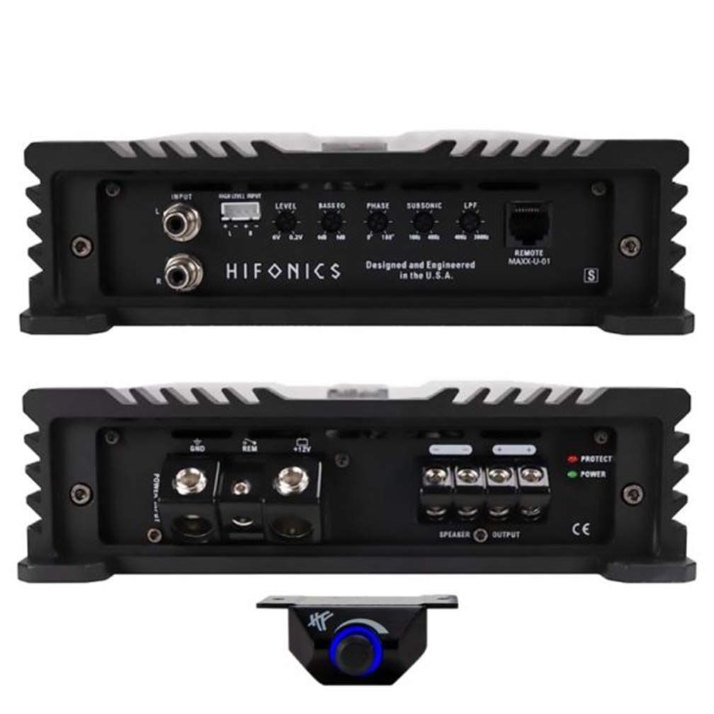 Hifonics GE2500.1D GEMINI ELITE 2500W Subwoofer Mono Amplifier + 4G Amp Kit