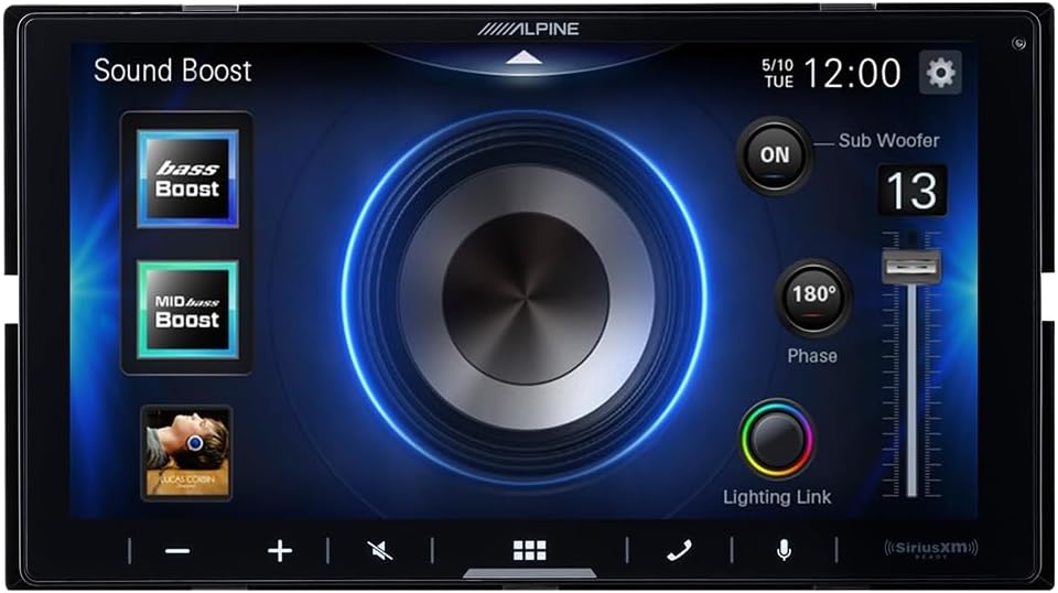 Alpine ILX-W670 Digital Indash Receiver & Two Pairs Alpine R2-S69 Type R 6x9 Coaxial Speaker & KIT8 Installation AMP Kit