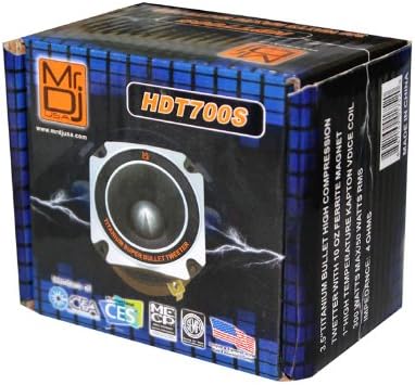 Mr. Dj HDT700S 3.5-Inch Titanium Bullet Tweeter w/ 10 Ounce Ferrite Magnet