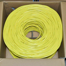 Load image into Gallery viewer, Absolute 500' Cat6 23AWG 600Mhz UL Bare Solid Copper Ethernet Yellow