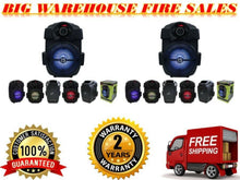 Load image into Gallery viewer, 2 Mr Dj PSE-65BT 6.5" Rechargeable PA Speaker Bluetooth USB/AUX/FM/RGB LED Light