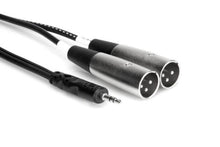 Load image into Gallery viewer, Hosa Stereo Breakout Cable, 3.5 mm Mini Stereo TRS to Dual XLR3M