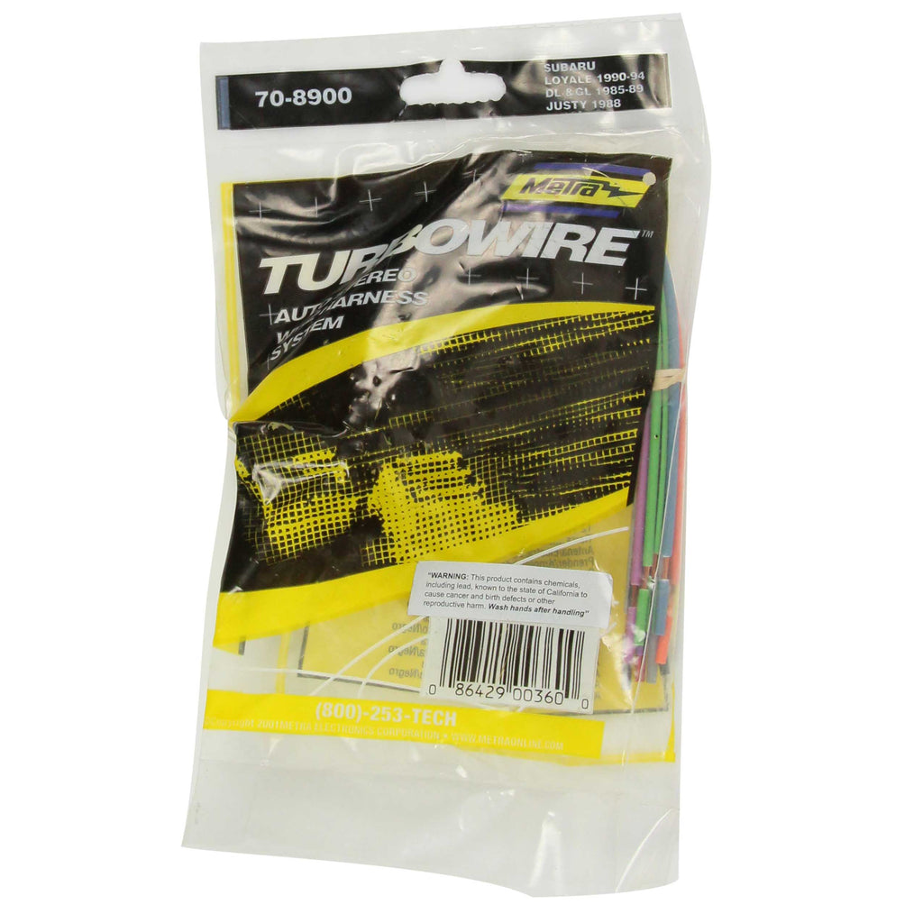 Metra 70-8900 Radio Replacement Harness - Compatible Fits for Subaru 1985-1994
