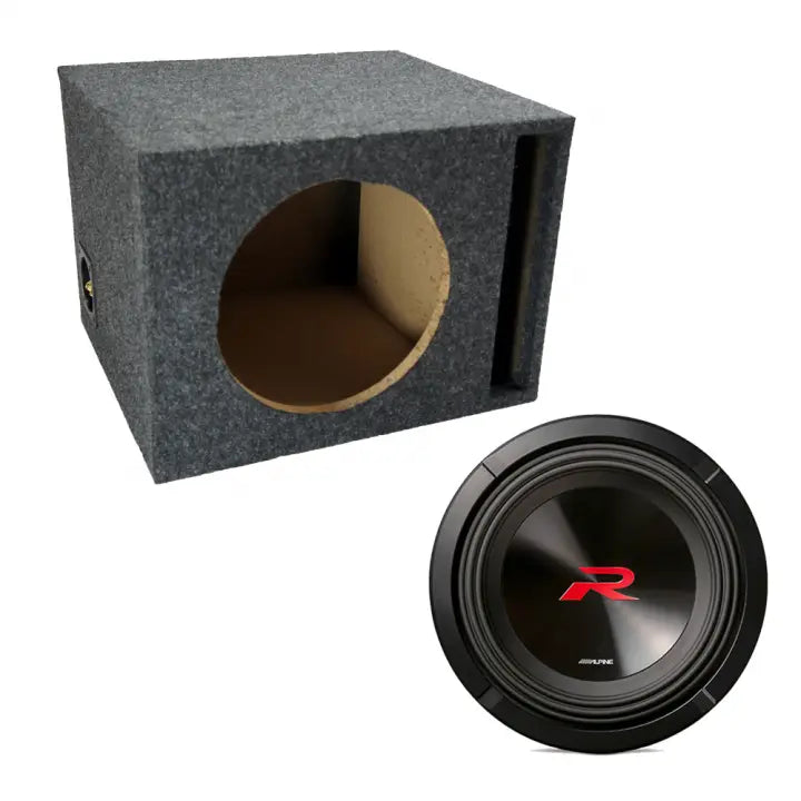 Alpine R2-W10D4 10" 4 Ohm 2250 Max DVC Car Audio Subwoofer + Ported Box