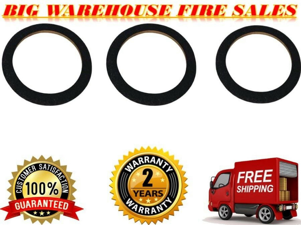 3 15" Black Carpeted MDF Car Stereo Speaker Woofer Subwoofer Sub Ring Spacer